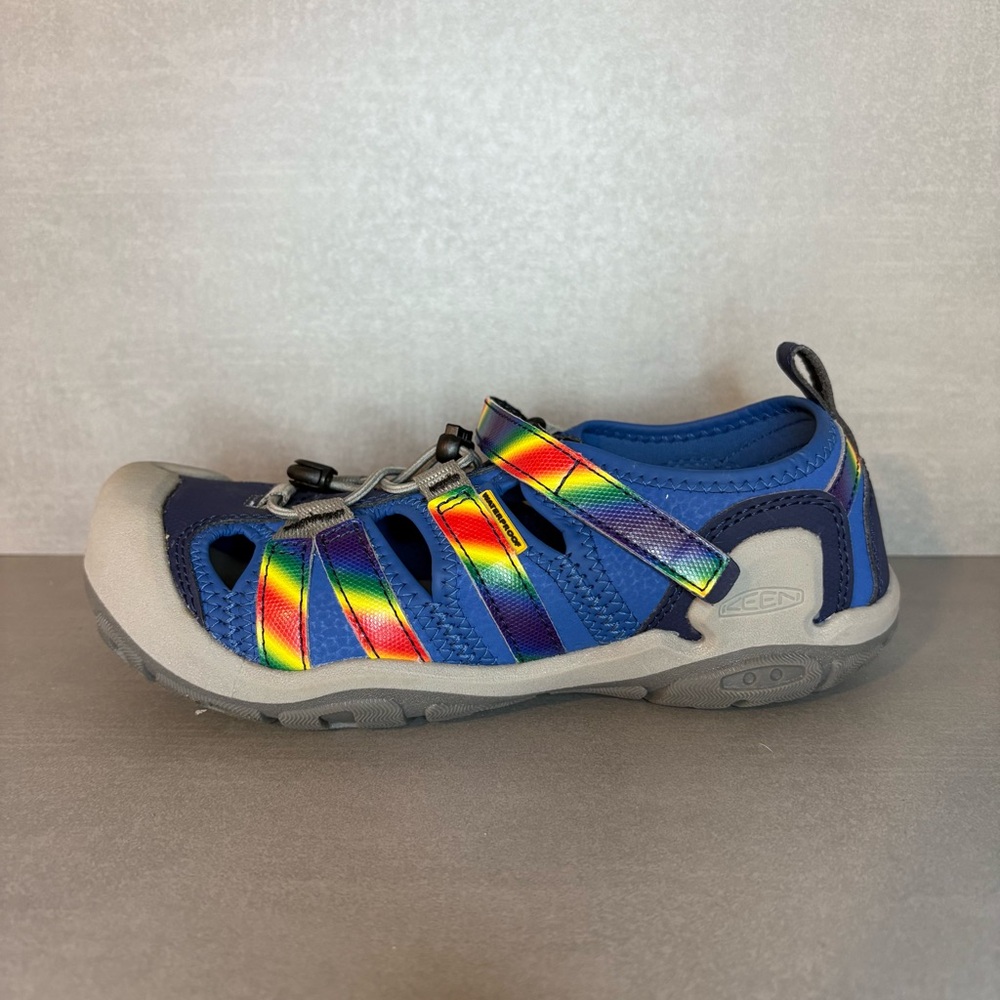 Keen | NEW! Knotch Creek Water Sandals - Blue Multicolor ; Kids 4